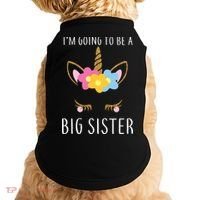 I'm Going To Be A Big Sister Cute Unicorn Doggie Tank thumb 0