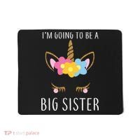 I'm Going To Be A Big Sister Cute Unicorn Mousepad thumb 0