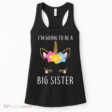 I'm Going To Be A Big Sister Cute Unicorn Women's Tank Top
