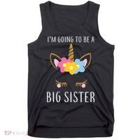I'm Going To Be A Big Sister Cute Unicorn Tank Top thumb 0