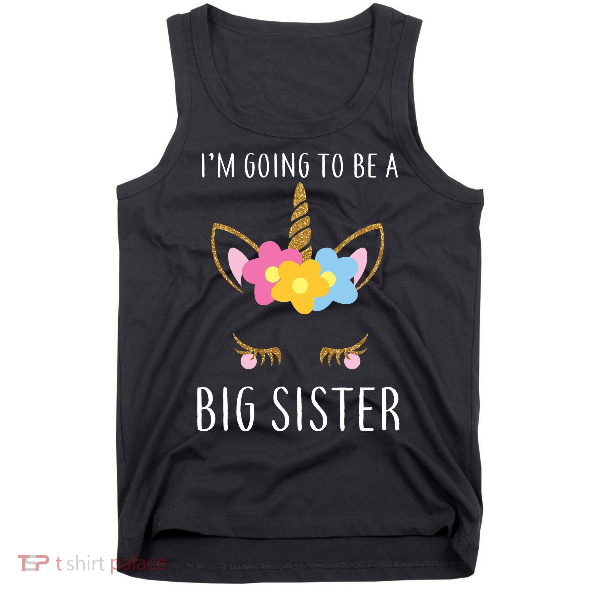 I'm Going To Be A Big Sister Cute Unicorn Tank Top