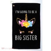 I'm Going To Be A Big Sister Cute Unicorn Golf Towel thumb 0