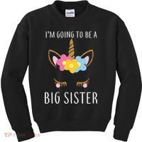 I'm Going To Be A Big Sister Cute Unicorn Kids Sweatshirt thumb 0