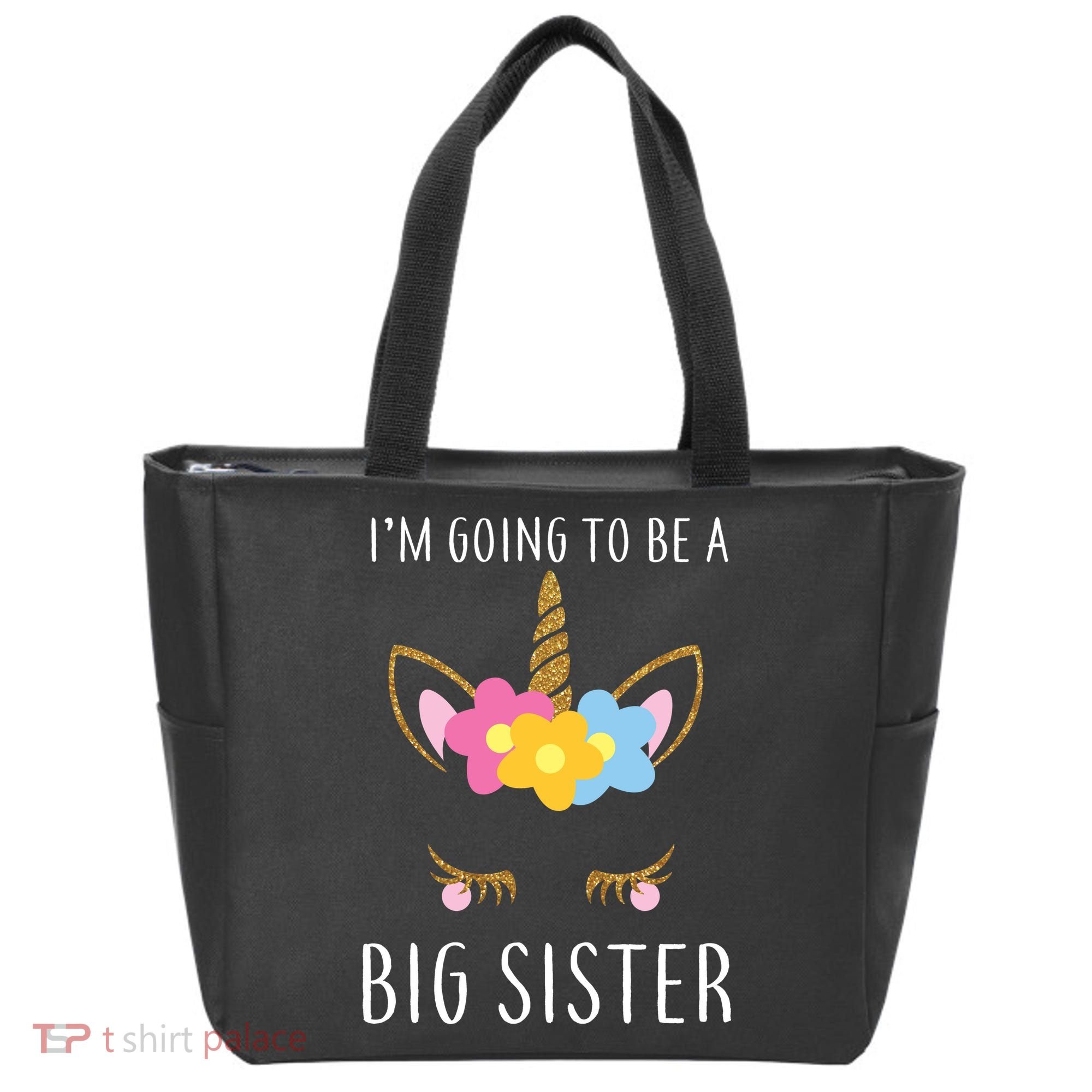 I'm Going To Be A Big Sister Cute Unicorn Tote Bag
