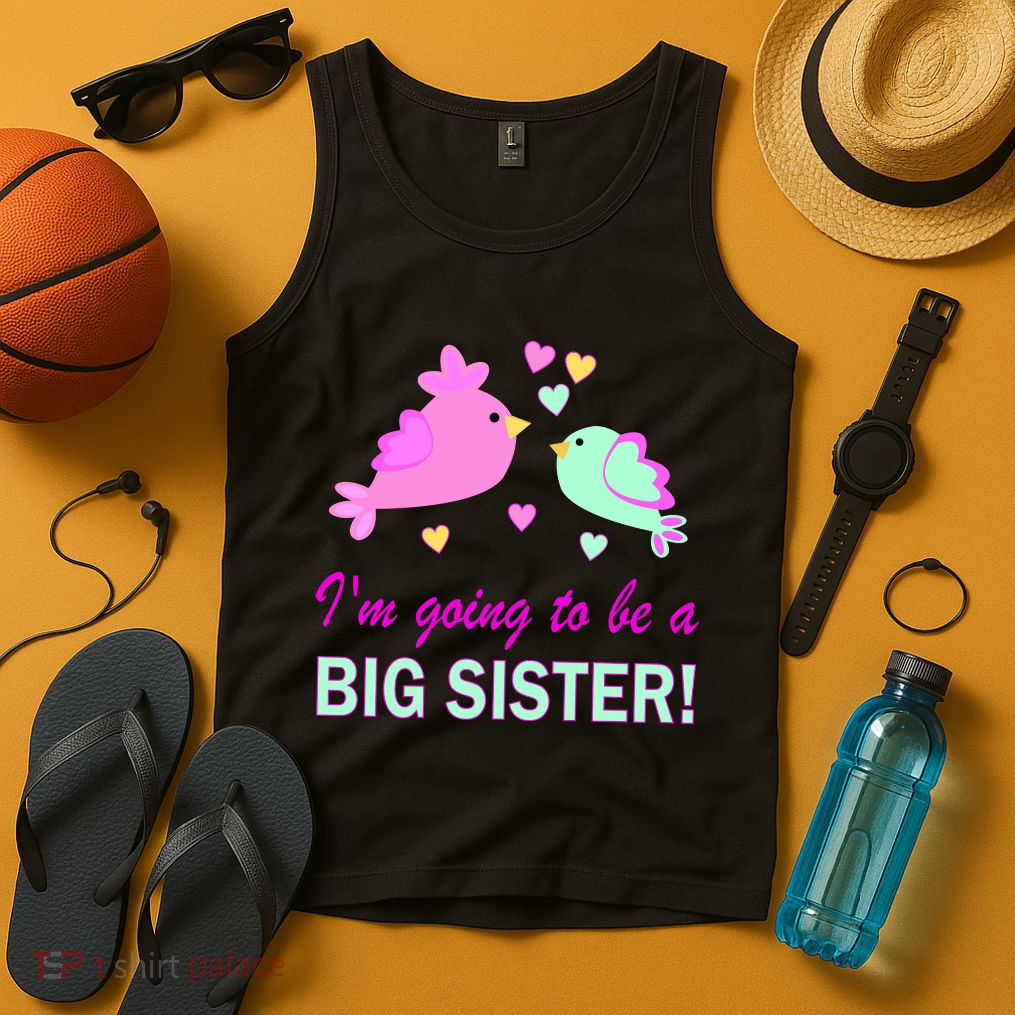 I'm Going to Be Big Sister Bird Tank Top