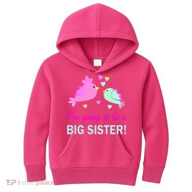 I'm Going to Be Big Sister Bird Kids Hoodie