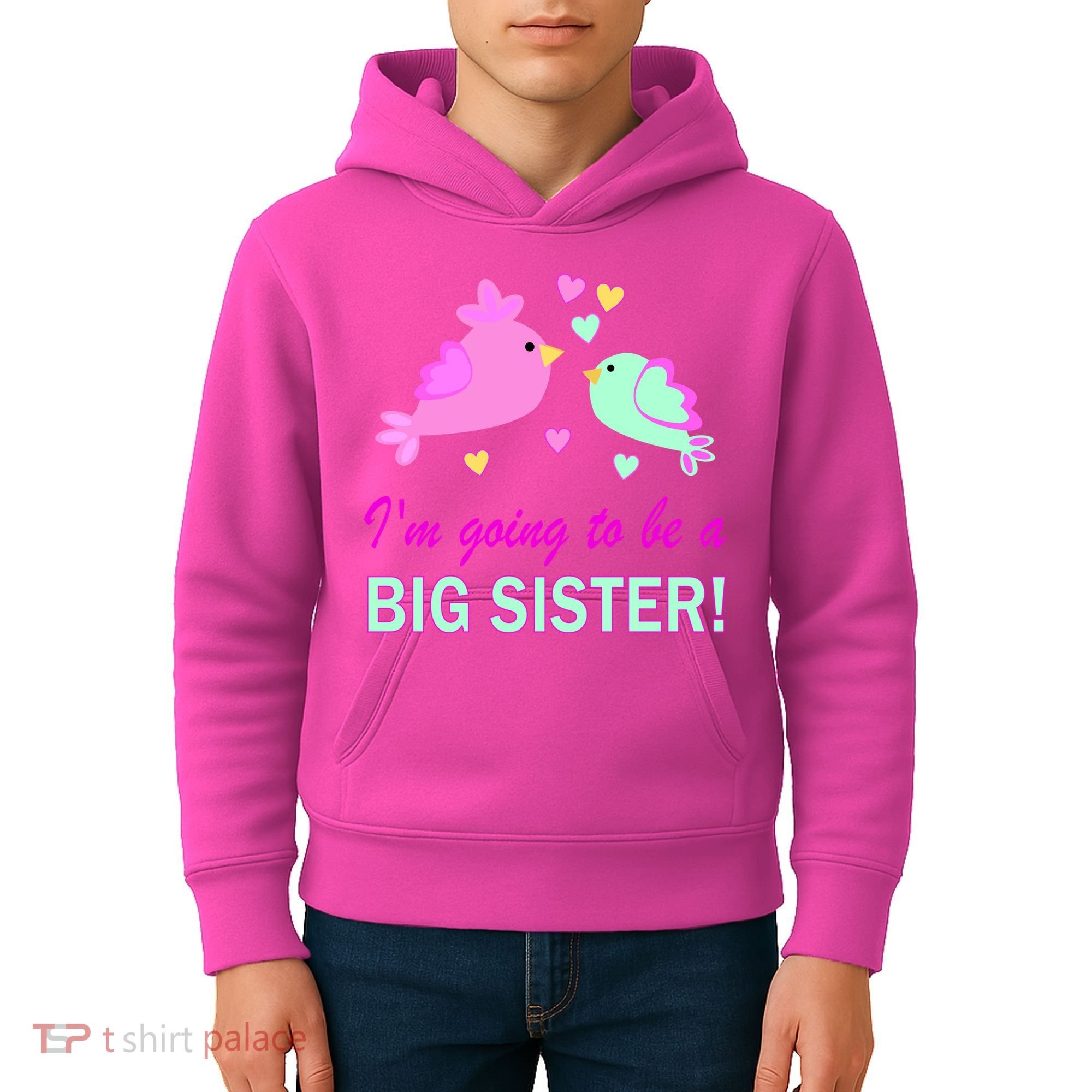 I'm Going to Be Big Sister Bird Kids Hoodie