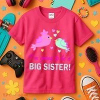 I'm Going to Be Big Sister Bird Kids T-Shirt thumb 3