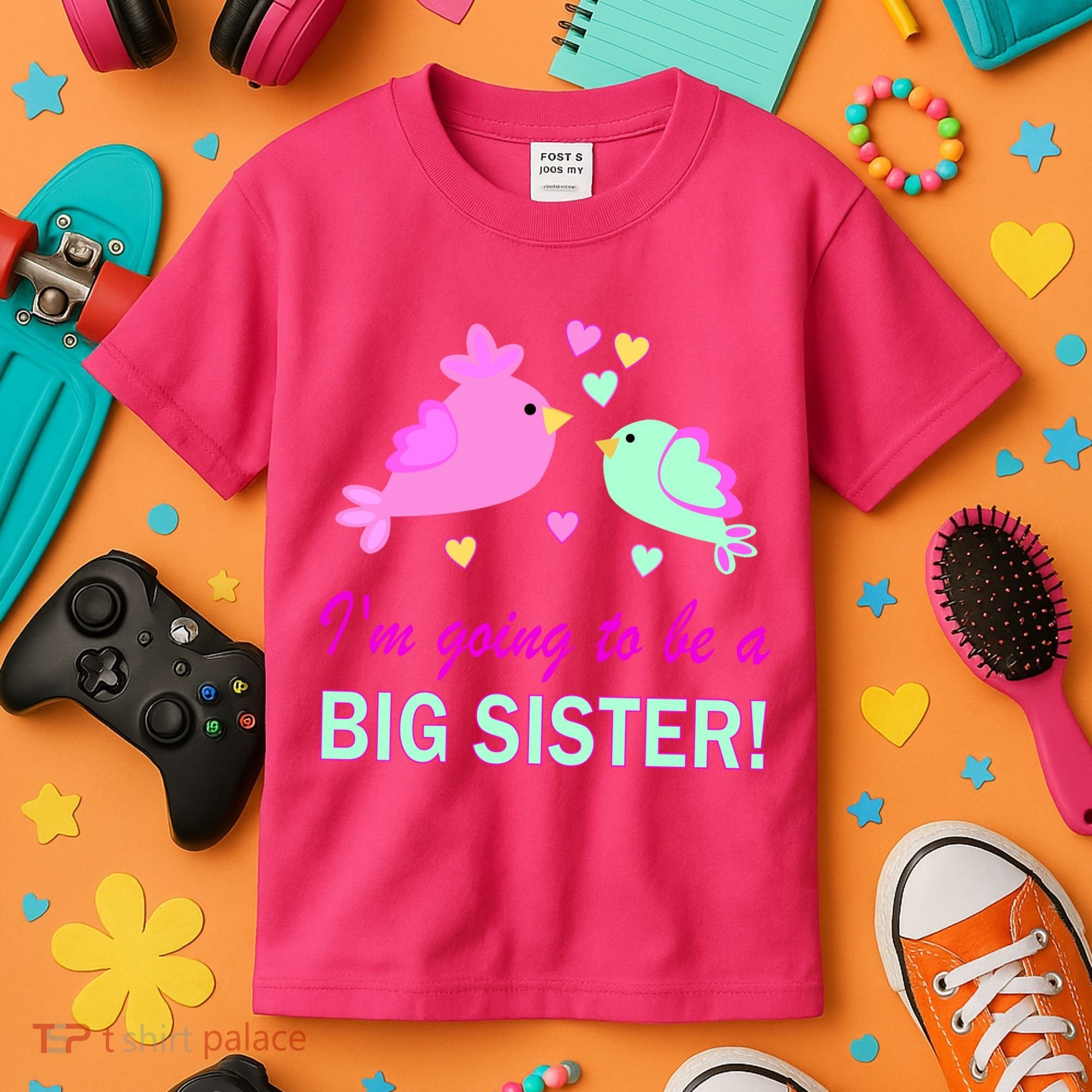 I'm Going to Be Big Sister Bird Kids T-Shirt
