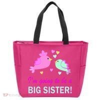I'm Going to Be Big Sister Bird Tote Bag thumb 0