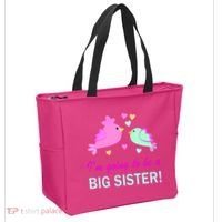 I'm Going to Be Big Sister Bird Tote Bag thumb 2