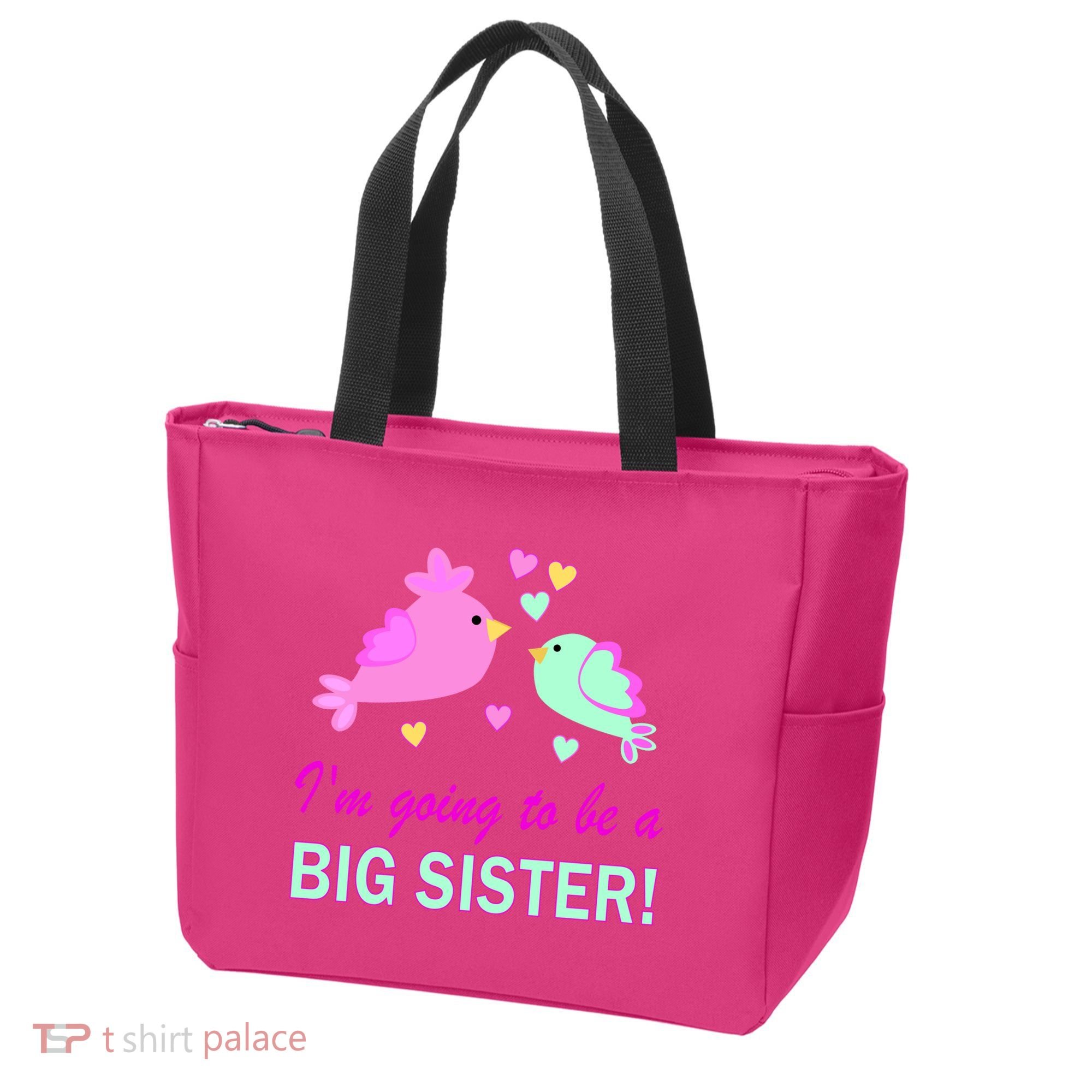 I'm Going to Be Big Sister Bird Tote Bag