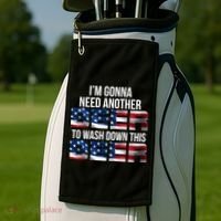 I'm Gonna Need Another Beer to Wash Down This Beer Golf Towel thumb 2