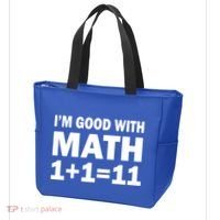 I'm GOOD with Math 1 Plus 1 Plus 11 Tote Bag thumb 3