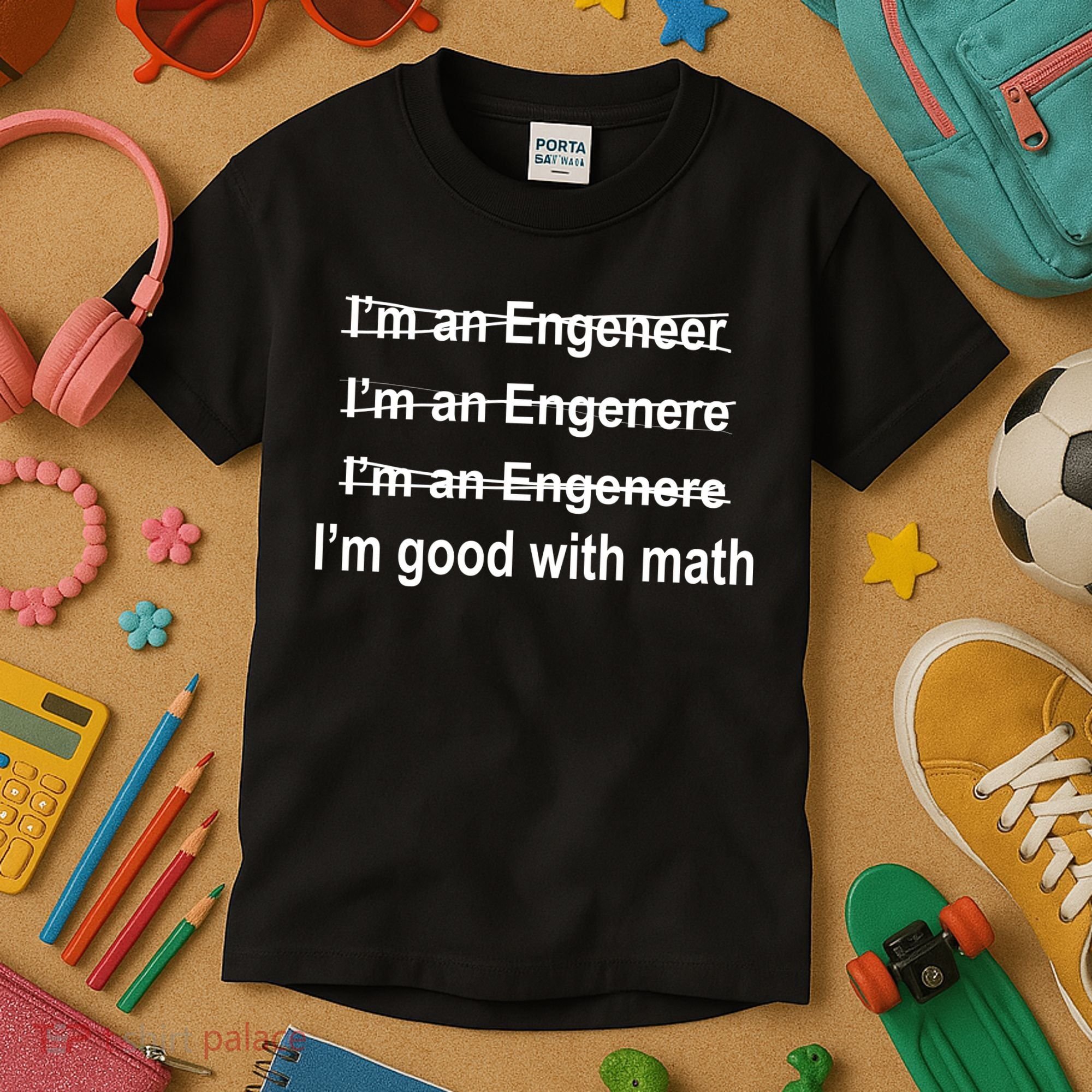 I'm Good With Math Engineer Kids T-Shirt