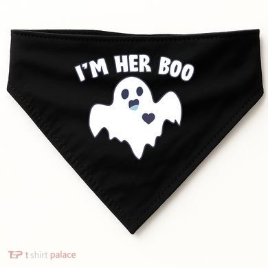 I'm Her Boo Matching Halloween USA-Made Doggie Bandana