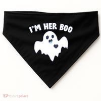 I'm Her Boo Matching Halloween USA-Made Doggie Bandana thumb 0