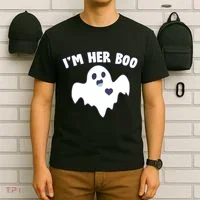 I'm Her Boo Matching Halloween T-Shirt thumb 6