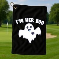 I'm Her Boo Matching Halloween Golf Towel thumb 1