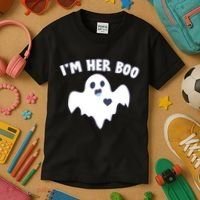I'm Her Boo Matching Halloween Kids T-Shirt thumb 3
