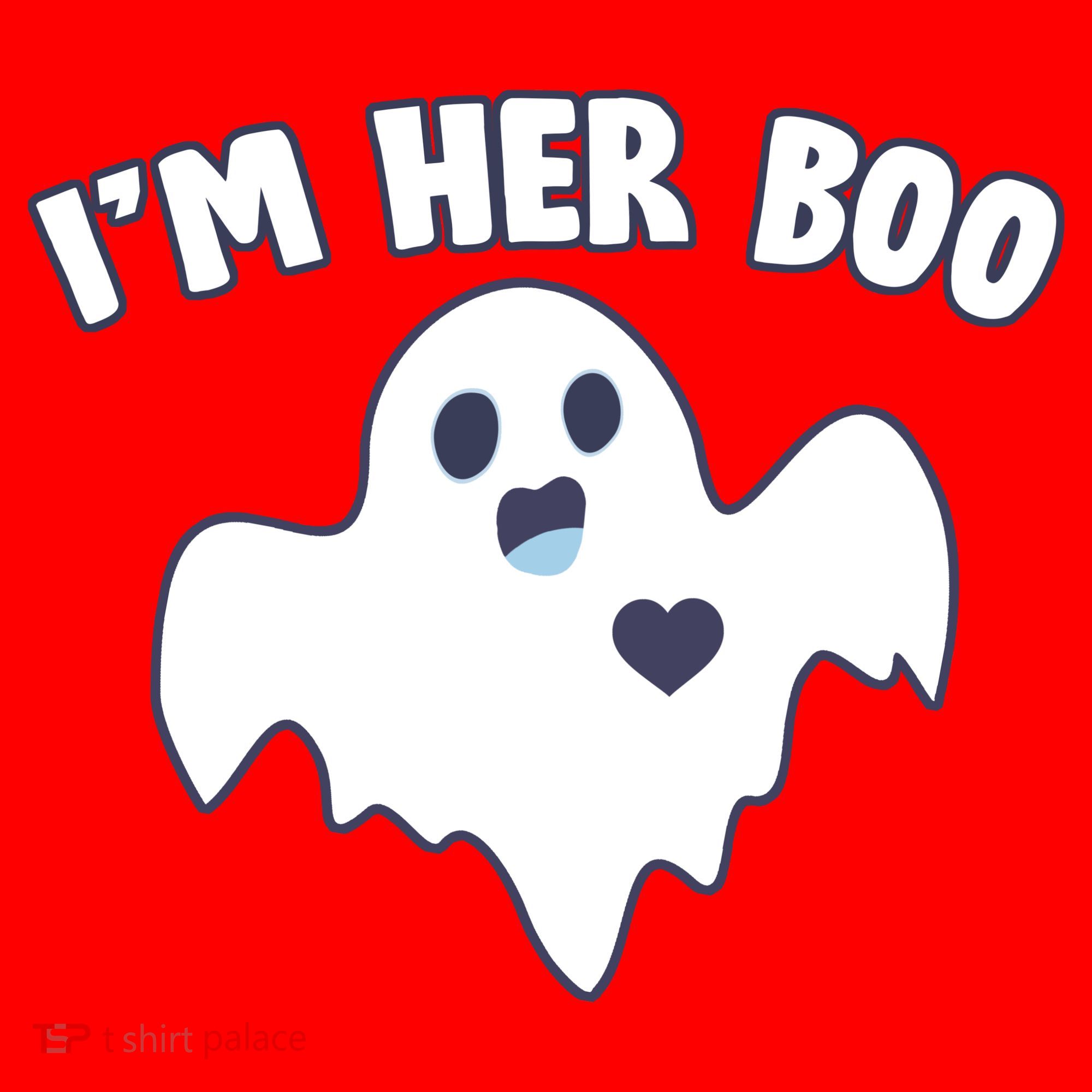I'm Her Boo Matching Halloween Santa Hat