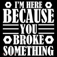 I'm Here Because You Broke Something Ornament thumb 1