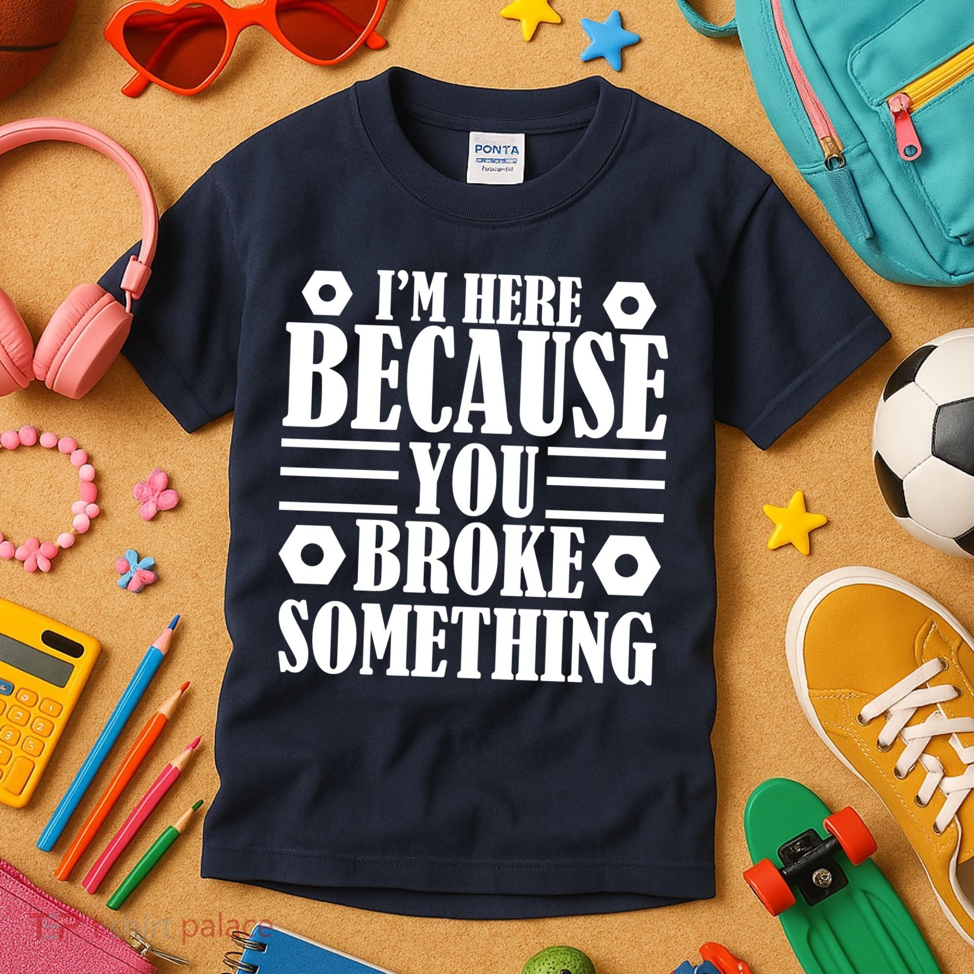 I'm Here Because You Broke Something Kids T-Shirt