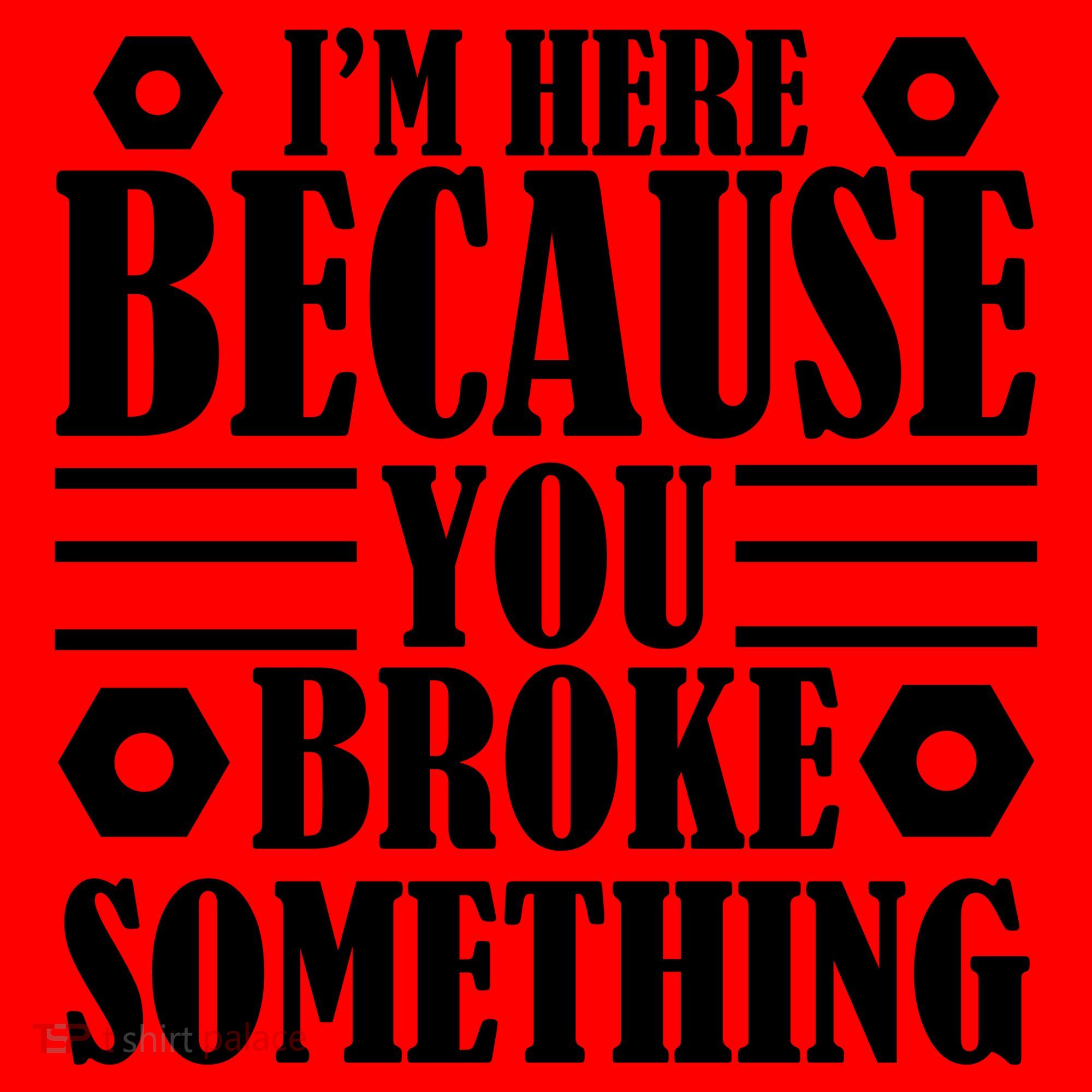 I'm Here Because You Broke Something Santa Hat