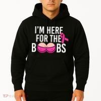 I'm Here For The Boobs Breast Cancer Hoodie thumb 2