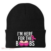 I'm Here For The Boobs Breast Cancer Beanie thumb 0