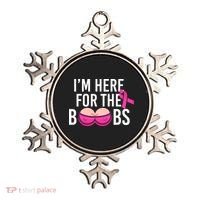 I'm Here For The Boobs Breast Cancer Ornament thumb 0