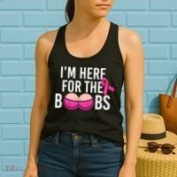 I'm Here For The Boobs Breast Cancer Women's Tank Top thumb 2