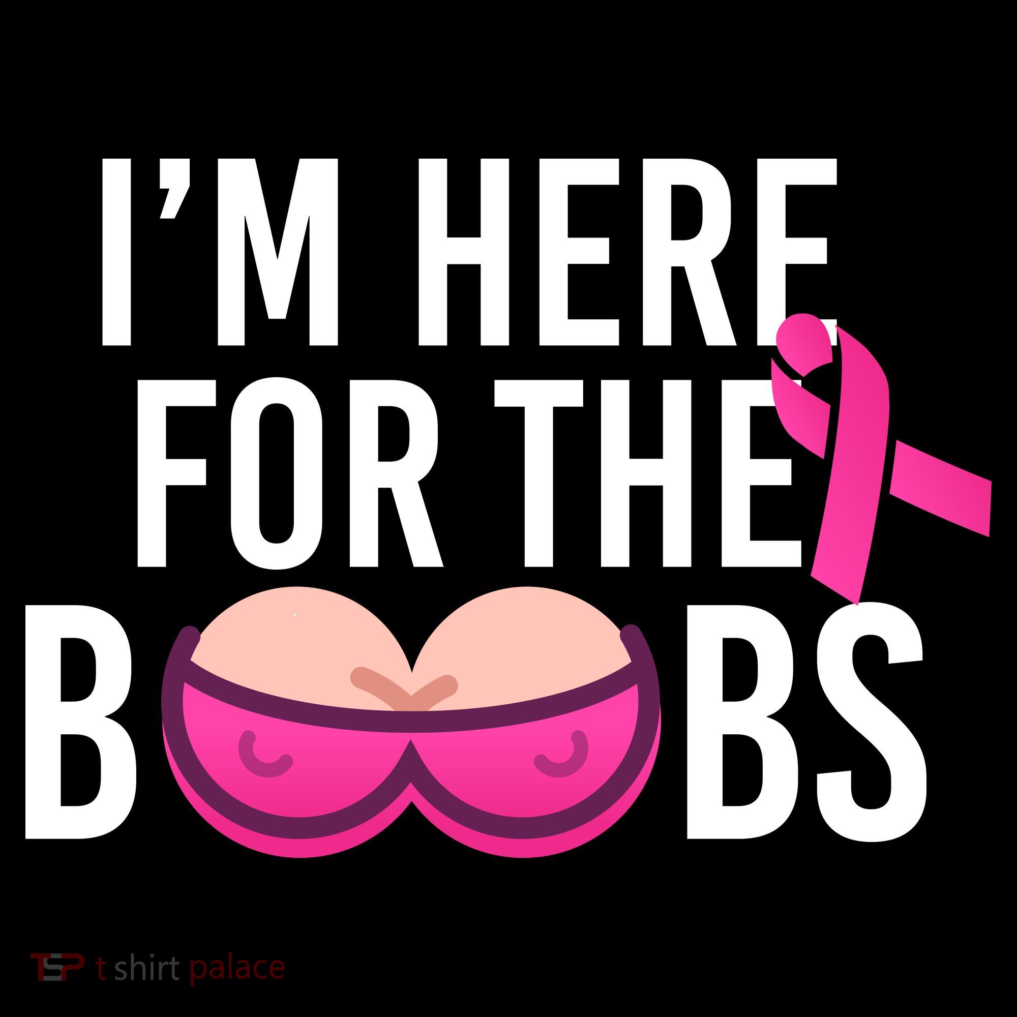 I'm Here For The Boobs Breast Cancer Kids Sweatshirt