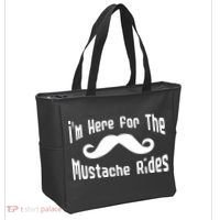 I'm Here For The Mustache Rides Tote Bag thumb 2