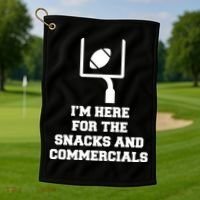 I'm Here For The Snacks And Commercials Golf Towel thumb 1