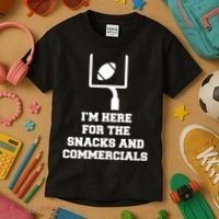 I'm Here For The Snacks And Commercials Kids T-Shirt thumb 3