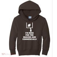 I'm Here For The Snacks And Commercials Kids Hoodie thumb 0