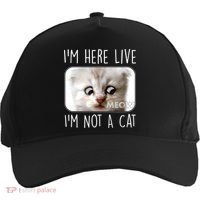 I'm Here Live I'm Not A Cat Zoom Lawyer Cat Meme Five-Panel Snapback Cap thumb 0