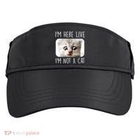 I'm Here Live I'm Not A Cat Zoom Lawyer Cat Meme Adult Drive Performance Visor thumb 0