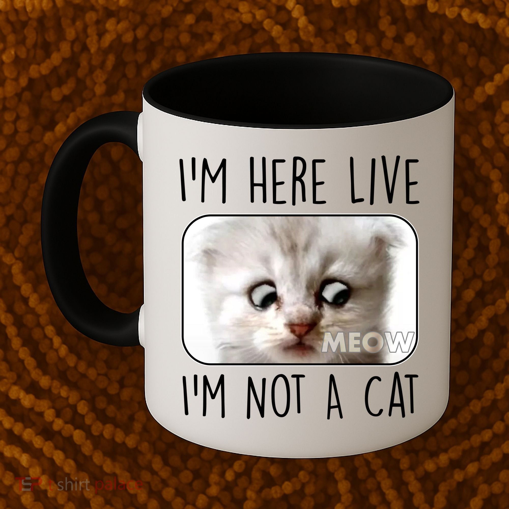I'm Here Live I'm Not A Cat Zoom Lawyer Cat Meme Coffee Mug