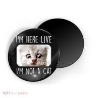 I'm Here Live I'm Not A Cat Zoom Lawyer Cat Meme Magnet thumb 0