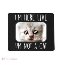 I'm Here Live I'm Not A Cat Zoom Lawyer Cat Meme Mousepad thumb 0