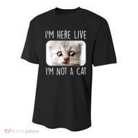 I'm Here Live I'm Not A Cat Zoom Lawyer Cat Meme Youth Performance Sprint T-Shirt thumb 0