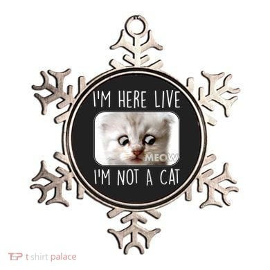 I'm Here Live I'm Not A Cat Zoom Lawyer Cat Meme Ornament