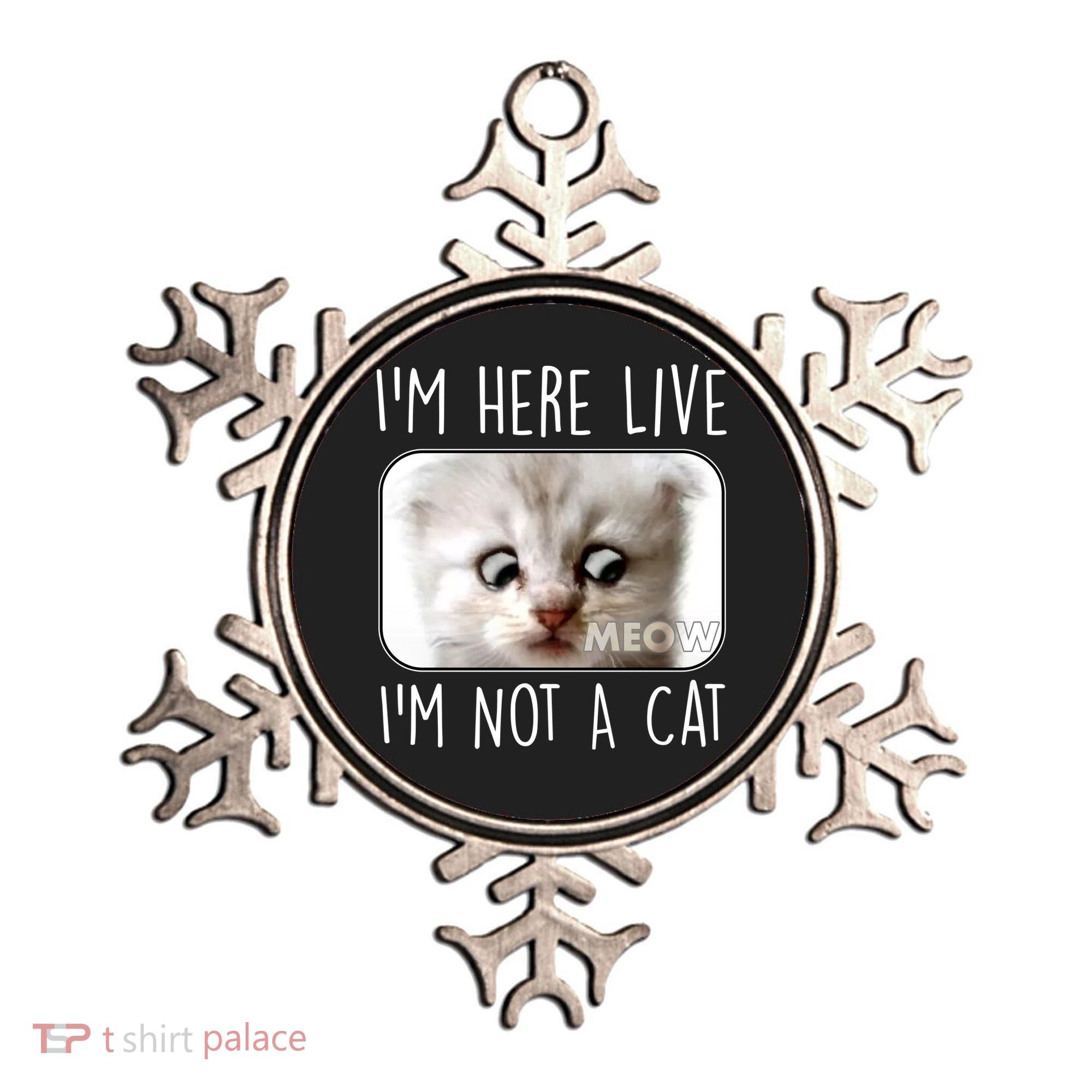 I'm Here Live I'm Not A Cat Zoom Lawyer Cat Meme Ornament