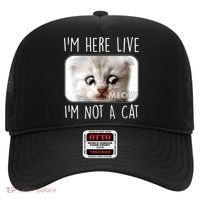I'm Here Live I'm Not A Cat Zoom Lawyer Cat Meme Hat thumb 0