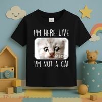 I'm Here Live I'm Not A Cat Zoom Lawyer Cat Meme Toddler T-Shirt thumb 3