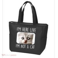 I'm Here Live I'm Not A Cat Zoom Lawyer Cat Meme Tote Bag thumb 3