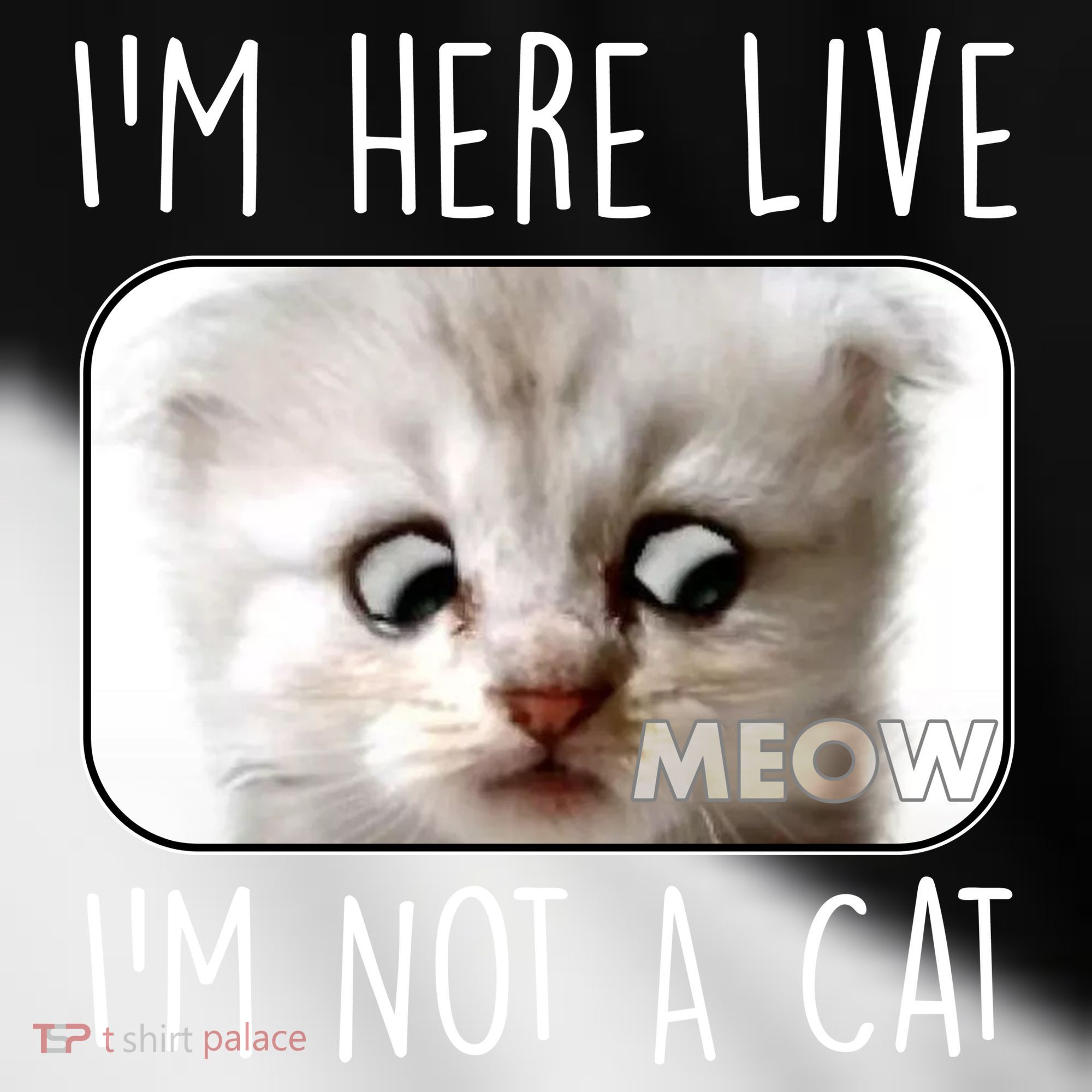 I'm Here Live I'm Not A Cat Zoom Lawyer Cat Meme Toddler Fine Jersey T-Shirt