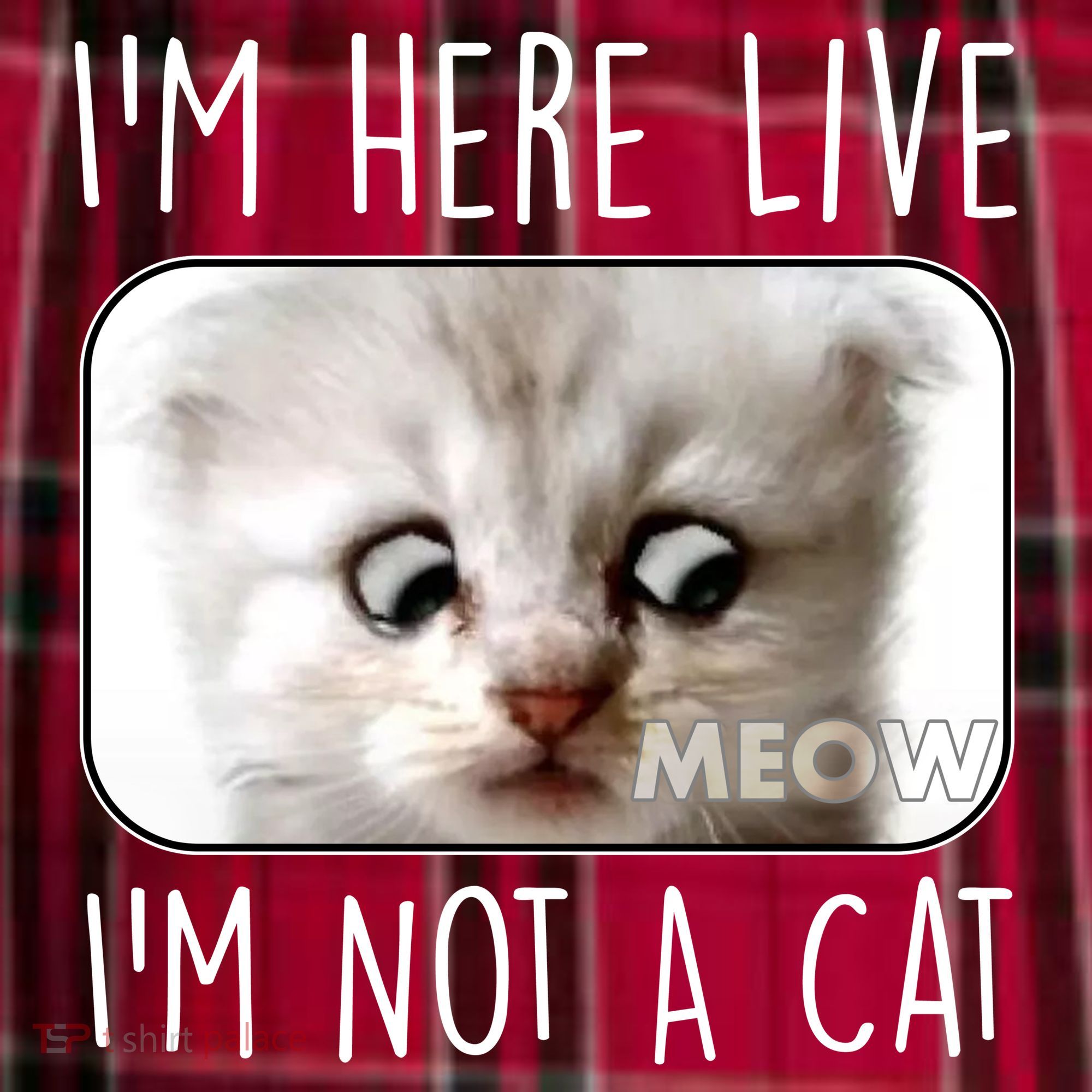 I'm Here Live I'm Not A Cat Zoom Lawyer Cat Meme Women's Flannel Plaid Pajama Pants